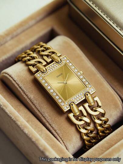 Guess Đồng hồ nữ máy quartz, dây đeo bằng thép không gỉ, được chế tác tỉ mỉ, kiểu dáng thời trang và lãng mạn, phù hợp để đeo hàng ngày. Đây là món quà tuyệt vời dành cho bạn gái hoặc người thân, và cũng là món quà lý tưởng trong các dịp lễ.