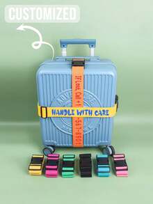 Correa de equipaje personalizada de material de nailon personalizable con nombre bordado, cinturón identificador de equipaje, correa envolvente, etiqueta de equipaje personalizada - Multicolor - Ver 5