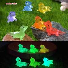 8/16/30/50pcs Glow-In-The-Dark Mini Resin Crocodile Models, Suitable For DIY Fairy Garden Micro Landscape Aquarium Plant Decor, Teenage Party Decoration (Random Colors) - Multicolor - View 12