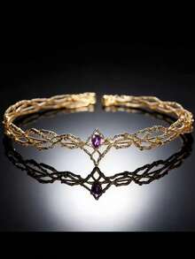 Vương miện cổ tích phong cách Bohemian lộng lẫy, đính kim cương. Thích hợp cho các bữa tiệc và lễ hội. Thanh lịch và quyến rũ. - Nhiều màu - Xem 15