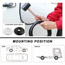 16.4Ft(5M) Car Door Guards, U-Shaped No Glue Automotive Trim Seal Protector Molding, Universal Vehicle Door Entry Guard Protective Strip, Exterior Car Accessories - 16.4Ft + White - View 4