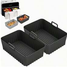1pc/2pcs Reusable Silicone Air Fryer Liner | Non-Stick Baking Paper Lining, Air Fryer Kitchen Accessories Replacement Parts - Multicolor - View 11
