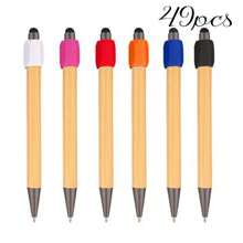 Customizable Natural Bamboo Barrel Ballpoint Pen, 2-In-1 Touch Screen Stylus, Push-Button Student/Office Pen, Promotional Gift Pen - Multicolor - View 11