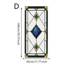 1/6pcs Colorful Stained Glass Window Film - Static Cling Frosted Privacy Window Decal, Removable Retro Geometric Pattern Glass Sticker For Bathroom, Kitchen Decor - Frosted Glass Sticker - View 14