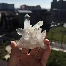 1件独特的透明水晶簇 - 天然多面体石，家居装饰和灵性水晶收藏品，乔迁和节日礼物，半透明水晶，闪闪发光，高品质水晶 - 彩色 - 查看 7
