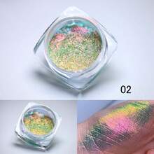 1g/Box Multi-Color Chameleon Nail Glitter Powder, Rainbow Shimmery Chameleon Nail Powder [Color Changing], Color Changing Powder | Color Changing | Shimmery Powder | Carnival/Mardi Gras/Masquerade - Multicolor - View 11