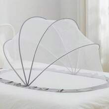 婴儿蚊帐，婴儿床全罩防蚊帐篷，蒙古式可折叠无底蚊帐 - 彩色 - 查看 3