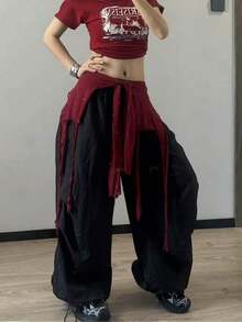 1pc Shiny Jazz Dance New Sexy Sequin Flowy Top, Belly Dance Chiffon Shawl Shoulder Sleeve Shawl, Hip Scarf, Waist Scarf, Skirt, Suitable For Stage Performance, Nightclub, Disco, Festival, Party, Banquet - 彩色 - 查看 1