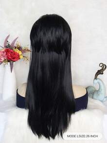 哥特复古长款黑色蜂窝头假发，带刘海 - 复古60、70年代风格合成假发，女士款，耐热直发，顶部蓬松夸张，适合节日角色扮演、朋克摇滚主题、新娘装扮、演出、日常佩戴和主题派对，均码 - 彩色 - 查看 8