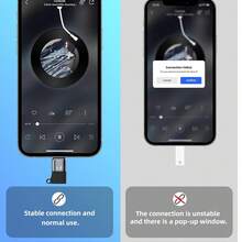 便携式音频转换器，USB-C 母口转 Lightning 公口适配器，兼容 14/13/12/11、智能手机/PC/即插即用迷你无线麦克风接收器、音频适配器、耳机转换器、数据传输和充电适配器 - 黑色 - 查看 6