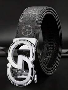 男士自动扣腰带，适合中青年人的百搭休闲腰带 - 彩色 - 查看 3