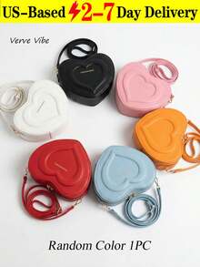 Heart-Shaped Bag Featuring A Stunning 3D Layered Aesthetic Design With Assorted Colors For  Women And Teen Girls This Exquisite Small Satchel Is Perfect For Romantic Dating Travel Music Festivals And Parties To Hold Essentials In Style Women's Bags Crossbody Bags Shoulder Bags - 彩色 - 查看 16