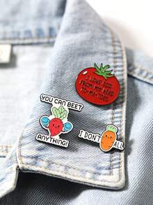 Bộ 1 Ghim cài áo tráng men - Hình cà chua, củ dền, cà rốt ngộ nghĩnh, ghim cài áo thời trang, huy hiệu cài áo, ghim cài túi xách, quà tặng tốt nghiệp không thể thiếu. - Nhiều màu - Xem 1