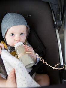 5 piezas Clips de chupete de silicona suave, Soportes de biberón, Clips de chupete de dentición ajustables, Soportes de chupete, Accesorios de cochecito - arcilla - Ver 5