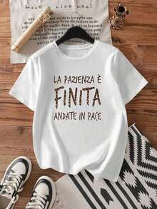 2026 K3 Spring/Summer Fitted Tops, 100% Cotton, Women's Short-Sleeve Crew Neck Plain T-Shirts, Soft And Comfortable, Casual, Streetwear, LA PAZIENZA È FINITA ANDATE IN PACE, Leopard Print, Slogan, Y2K, Top, Summer, Spring, T-Shirt, Gym, Sport, Evening Top, Blouse, Roman, Vintage, Carnival, Valentine's Day, Maija, Women's Tops, Spring Outfit, Jersey, Women's Winter Clothing, Women's Summer, Fun T-Shirts, Vacation, Beach, Casual, 90s Clothing, Cute Tops, Black Tops, White Tops, Summer Tops, Spring, Women, Women's Easter Clothing, Carnival, All Seasons, Office/Living Room/Home/Minimalist, Women's Western, Outfits, 80s American Retro Style, Teens, Unisex, Outerwear, Autumn/Winter, Plus Sizes, Valentine's Day, Carnival, White Top - trắng - Xem 3