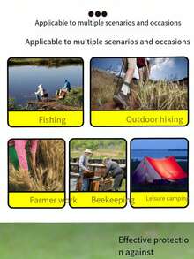 户外防蚊帽，自动伸缩防虫帽，多功能露营帽，钓鱼帽 - 彩色 - 查看 3