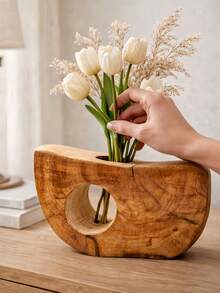 1pc Geometric Hollow Flower Vase, Modern Home Decor/Desktop Ornament - Multicolor - View 5