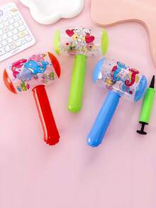 3件套卡通充气锤玩具生日派对礼物铃铛锤气球 - 彩色 - 查看 3