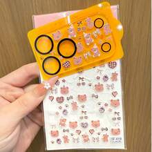 Camera Lens Protector + Cute Leopard Print Bear Decorative Sticker DIY Base, Camera Protection Film - Leopard Print Butterfly Bear - View 6