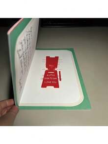 Mini placa impressa em 3D "Eu te amo", presente para o Dia dos Namorados, acessórios para mesa de escritório, materiais de escritório, acessórios para escritório - Multicolorido - Ver 1