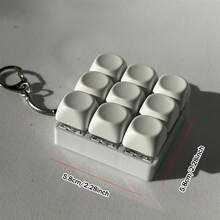 1pc Novel Interesting Keycap Style Finger Spinner Keychain, Colorful Clickable Desktop Toy, Stress Relief Anxiety Reducer, Fun Office Decor And Unique Gift Idea - Color - View 2