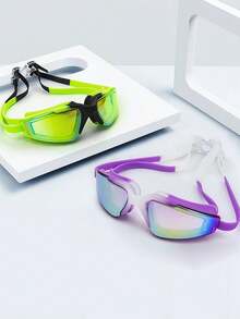 Kính bơi thi đấu chuyên nghiệp dành cho người lớn, chống nước, chống sương mù, chống tia UV, độ phân giải HD, phù hợp cho nam và nữ, kính bơi thi đấu và tập luyện. - nhiều màu - Xem 1