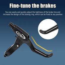 Aluminum Bike Brake Levers – Black, Left & Right Set, 2.5-Finger V-Brake & Mechanical Disc Brake Compatible, 22.2mm Clamp For Flat Bar MTB BMX Hybrid – Adjustable Reach, High-Performance Replacement - ZXCSBS-black - View 3