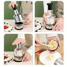1 Pc Kitchen Supplies, Creative Hand Press Onion Cutter, Simple Kitchen Garlic Masher, Pat Knife Multi-Functional Garlic Cutter - 黑色 - 查看 3
