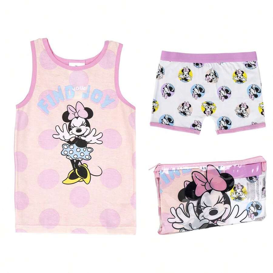 Disney CERDÁ LIFE'S LITTLE MOMENTS - 米妮單面針織睡衣套裝，含洗漱包，2歲尺碼 - 100%純棉 - 粉色 - 米妮粉絲專屬 - 粉色 - 查看 1