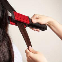 V-Shaped Hair Straightener, 2-In-1 Straightening And Curling Iron, Portable Non-Rechargeable Home Hair Straightening Comb - Multicolor - View 5