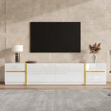 Television Stands & Entertainment Centers - White + MDF + Particle Board - View 2