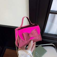 Túi vuông kiểu công chúa, túi dây thắt nơ, túi xách tay và túi đeo vai lấp lánh dành cho bé gái, lựa chọn quà tặng tuyệt vời. - A - Xem 10