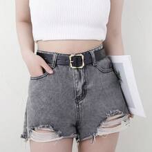 1条金色扣环多功能腰带，女士日常休闲腰带，可搭配T恤、连衣裙、外套、夹克 - 黑色 - 查看 6