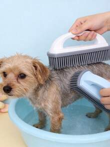 Conjunto de escova multifuncional para higiene de animais de estimação, escova de espuma para banho com cerdas macias, escova de massagem para cães e gatos, escova para remoção de pelos mortos. - Multicolorido - Ver 8