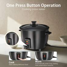 0.6L Compact Mini Electric Rice Cooker, Durable Metal Housing, Non Stick Coated Metal Inner Pot Liner, Ideal For Small Kitchens & Daily Meals - View 7