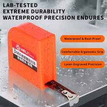 3 Meters/10ft Stainless Steel Retractable Tape Measure, Waterproof And Rust-Proof, Precise Ruler For Home Use, Stone Material, High Accuracy - Stainless Steel Ruler - View 7