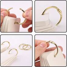 40 Pack Gold Loose Leaf Binder Rings 1 Inch Metal Book Rings - 金子 - 查看 2