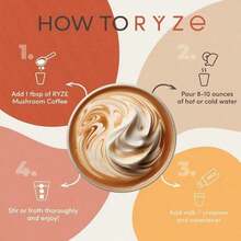 Mushroom Coffee USDA Organic With 6 Adaptogenic Mushrooms And MCT Oil, USA Grown Instant Coffee For Better Energy, Focus, Digestion, Immunity With Turkey Tail, Shiitake, Lion's Mane, 30 Servings - 一個包 - 查看 8