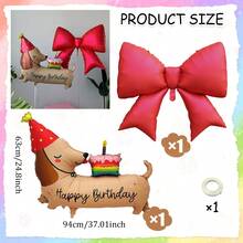 Dog Shaped Balloon Stand, Foil Dog Balloon Set, Dog Themed Party Decorations Suitable For Birthday Party, Christening And Pet Party Decorations - Dachshund Set - View 12