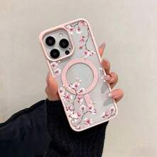 Ốp lưng điện thoại Flower Magnetic Flower cho Pro Max 17/16/15/14/13/12, ốp bảo vệ sạc từ tính, trong suốt, tối giản, thanh lịch, chống rơi vỡ. - Nhiều màu - Xem 3