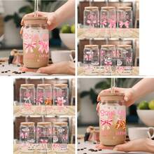 Bộ 4 miếng dán chuyển nhiệt UV DTF hình nơ hồng (9.4x4.3 inch), không cần nhiệt, với các câu khẳng định "Chúa phán bạn là người theo đạo Cơ đốc", những lời nhắc nhở hàng ngày, những câu nói truyền cảm hứng, hình nơ hồng dịu dàng dành cho bé gái và cuộc sống của người mẹ, decal dán chống thấm nước, quà tặng DIY. - Coquette 01 - Xem 7