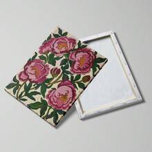 1 pezzo Quadro/Senza cornice cartellone su tela con arte murale floreale astratta di peonia rosa vintage, adatto per ingresso, camera da letto, soggiorno, decorazione moderna per la casa, stile vintage - A - Visualizzare 6
