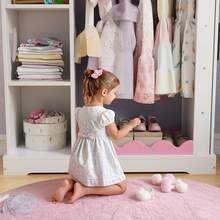 Girls' Princess Dress-Up Wardrobe With Jewelry Cabinet, Mirror, And Shelves; Children's Costume Storage Wardrobe; Clothing Storage Cabinet For Children's Bedrooms - White - View 2
