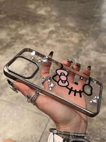 SANRIO Ốp lưng điện thoại bằng silicon mềm mại, hình hoạt hình dễ thương, tương thích với iPhone 17 Pro Max/16/15/14/13/12/11 - Bạc - Xem 4