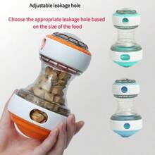 大型互动式狗狗零食分配器玩具，咀嚼益智球，适合所有犬种的慢食益智玩具，慢食训练玩具，宠物食品益智玩具 - 彩色 - 查看 8