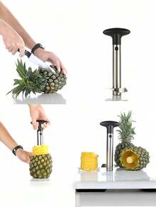 Stainless Steel Pineapple Slicer, Fruit Peeler, Black Pineapple Cutter For Kitchen, Restaurant And Home Use - Multicolor - View 11