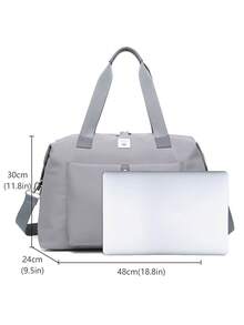 LEQUEEN 1 pieza Nueva Bolsa de Mamá de gran capacidad, Bolsa de pañales para viajes y maternidad, Bolso bandolera para madres, Adecuado para almacenamiento y organización - Gris - Ver 7