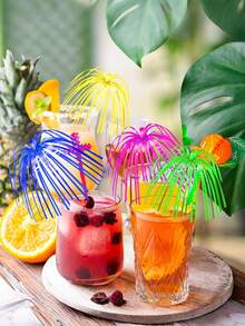 50pcs Foil Firework Cupcake Toppers,Sparkle Blue / White / Silver Tinsel Ocktail Picks,Cake/Cocktail/Food/Fruit/Drinks Picks Toothpick Sticks For Independence Day,Hawaii Party,Birthdays, Weddings, Holidays, Bachelor/Bachelorette Parties - Nhiều màu - Xem 3