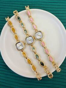 1 件女士简约时尚休闲石英表，适合作为礼物或日常佩戴 - 均碼 - 查看 7