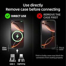 4-In-1 Black Fast Charging Cable With LED Indicator, 4-Foot 240W USB-C All-In-One Charging Cable, Universal Cable With Lightning/Micro-USB/Type-C Connectors, Compatible With All Phones, Tablets, And Power Banks - View 5